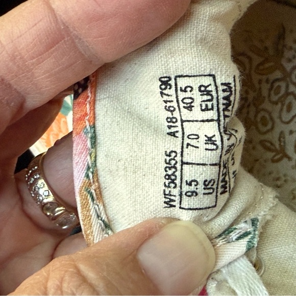 Keds X Rifle Paper Co. Anchor Lively Floral Canvas Sneakers Women’s Size 9.5 - Picture 11 of 11